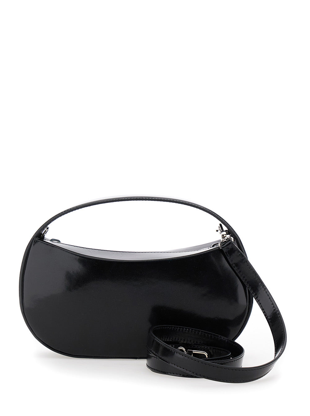 Coperni Women 'Sound Swipe Small' Black Handbag With Logo Detail In Leather Woman - 4