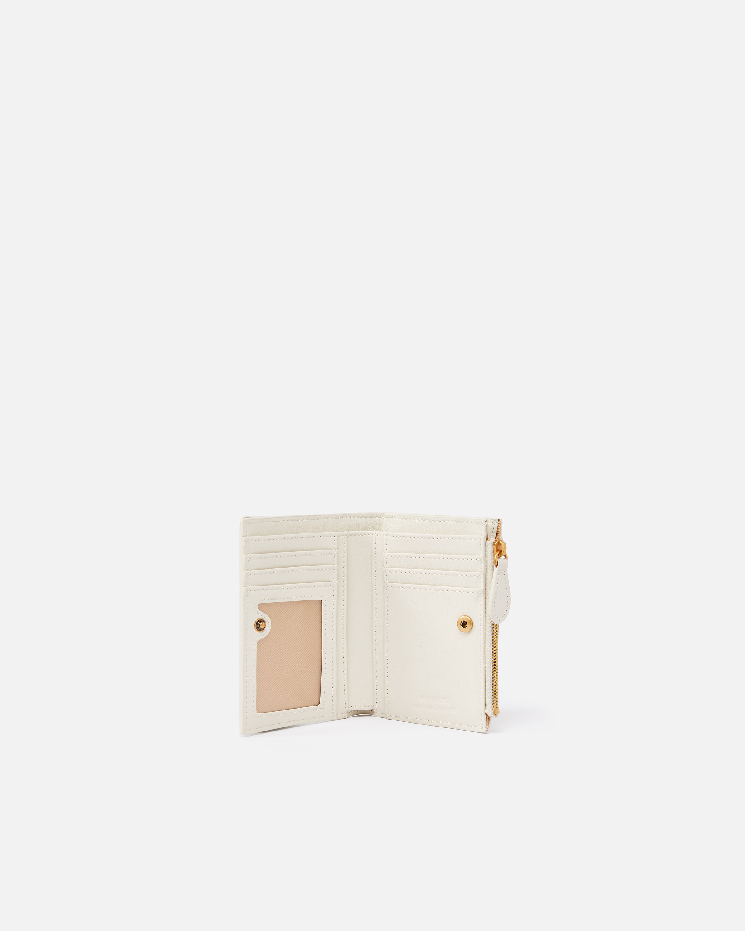 COMPACT SMALL WALLET IN SMOOTH LEATHER WITH LOGO - 3