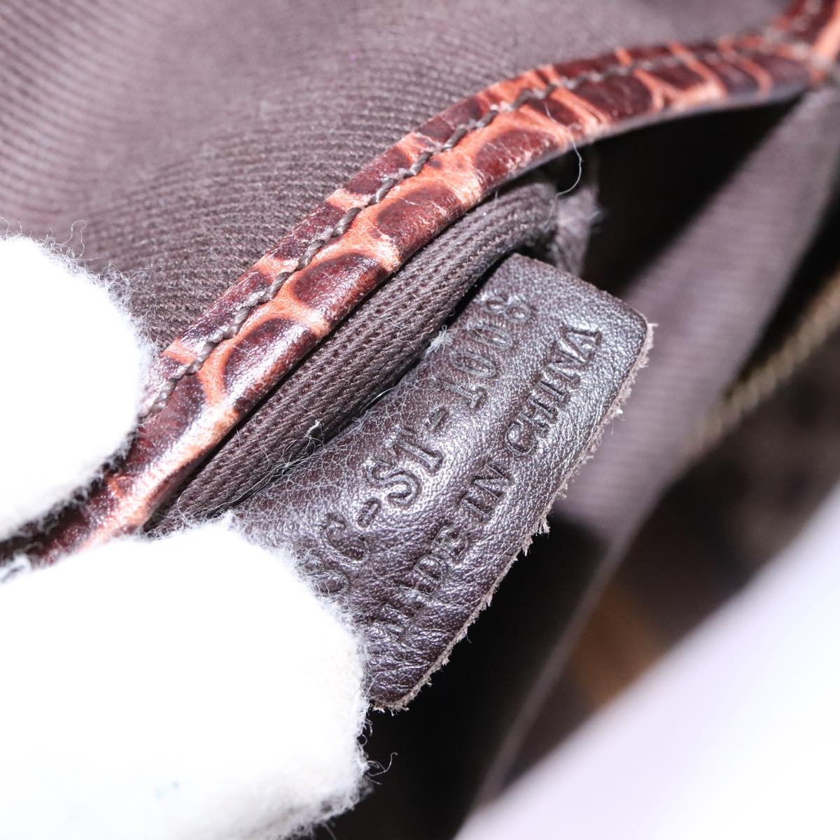 CELINE Macadam Canvas Tote Bag Brown - 12