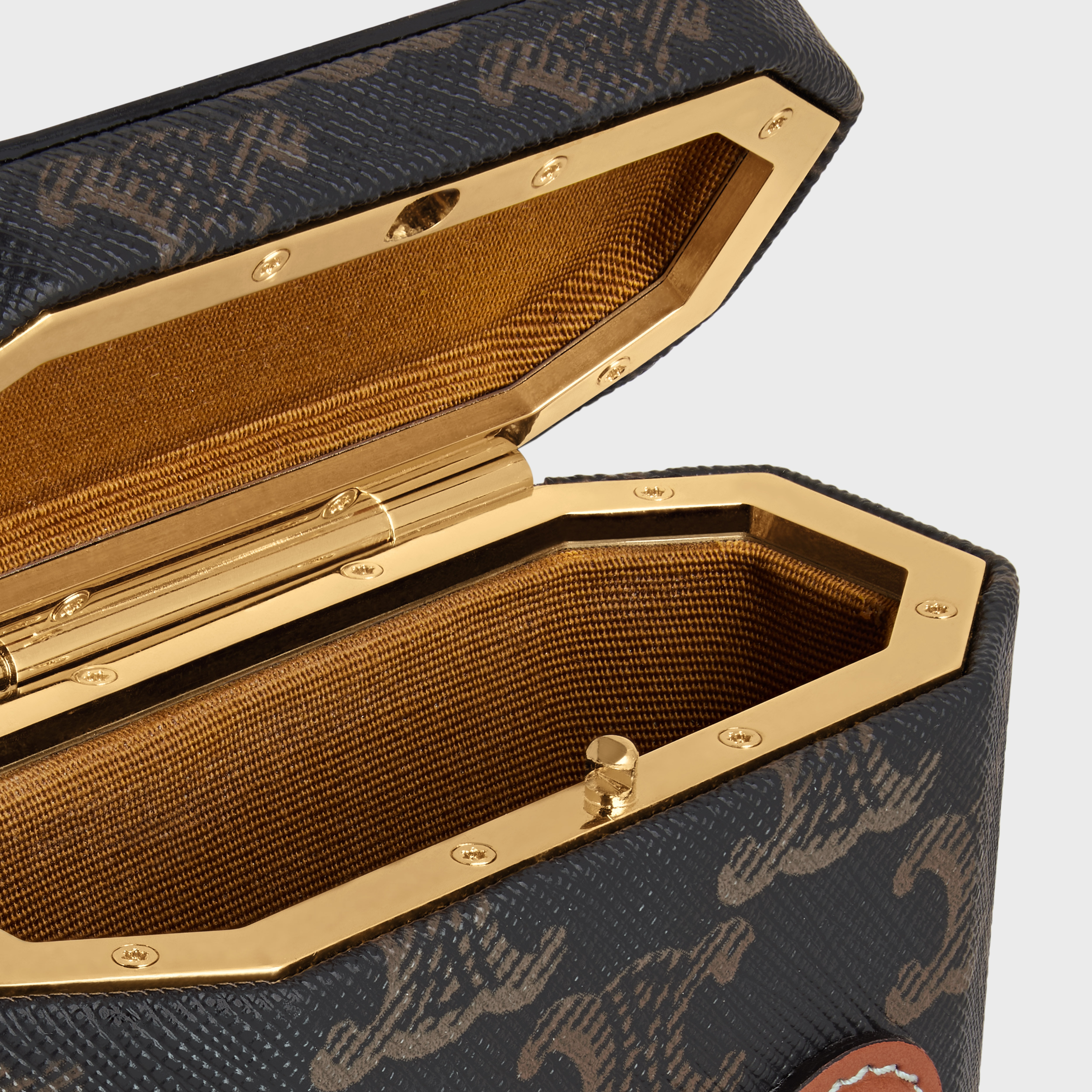 lock bag cuir triomphe in TRIOMPHE CANVAS and CALFSKIN - 4