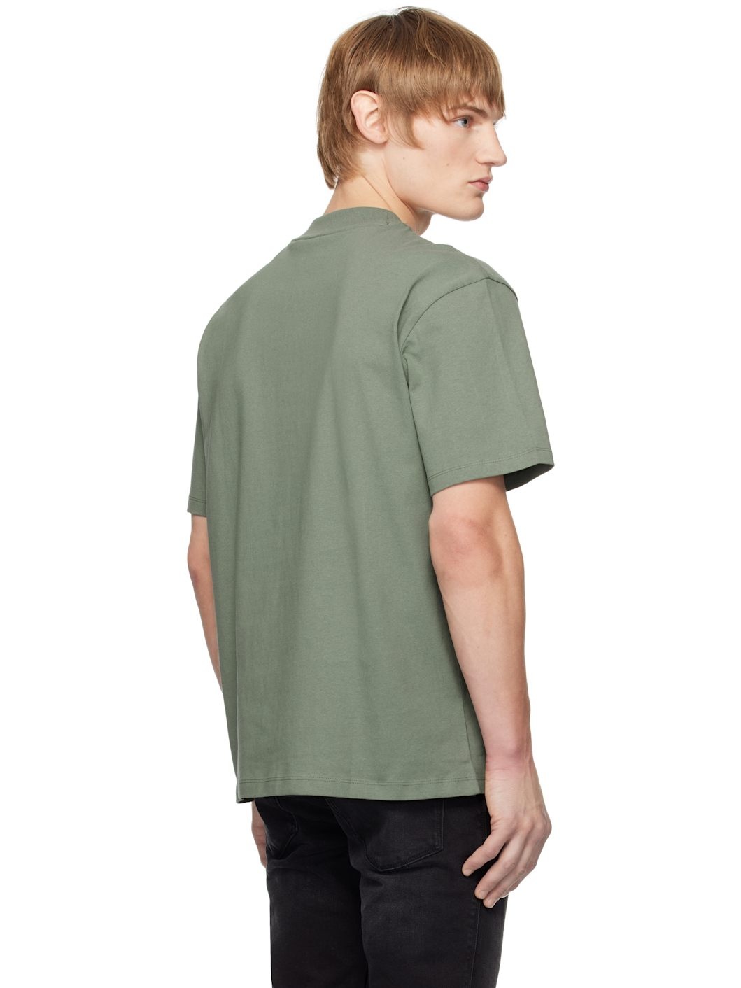 Green Relaxed-Fit Cotton T-Shirt - 3