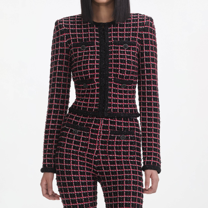 Black And Red Check Cardigan 4