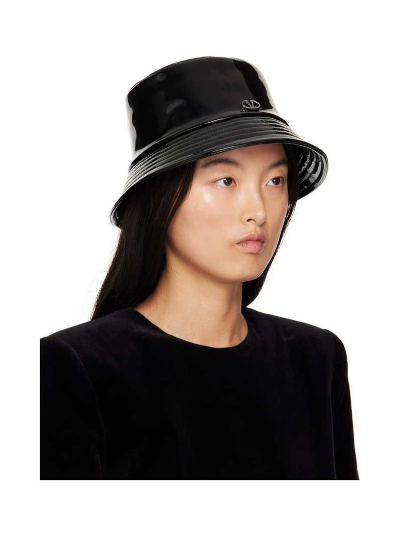 Valentino Black Coated Bucket Hat outlook