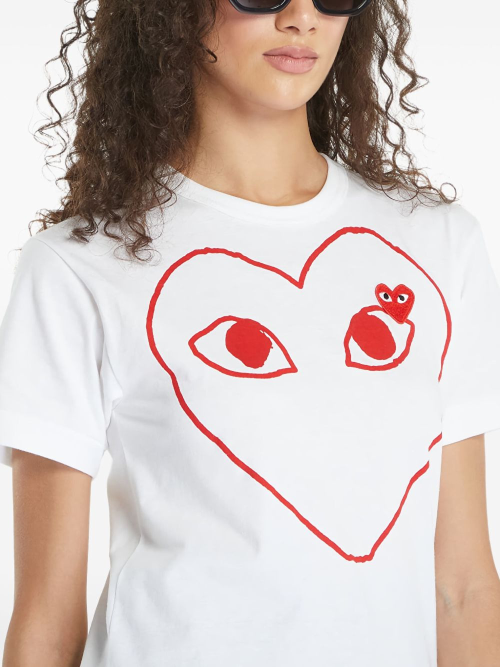Heart-print T-shirt - 7
