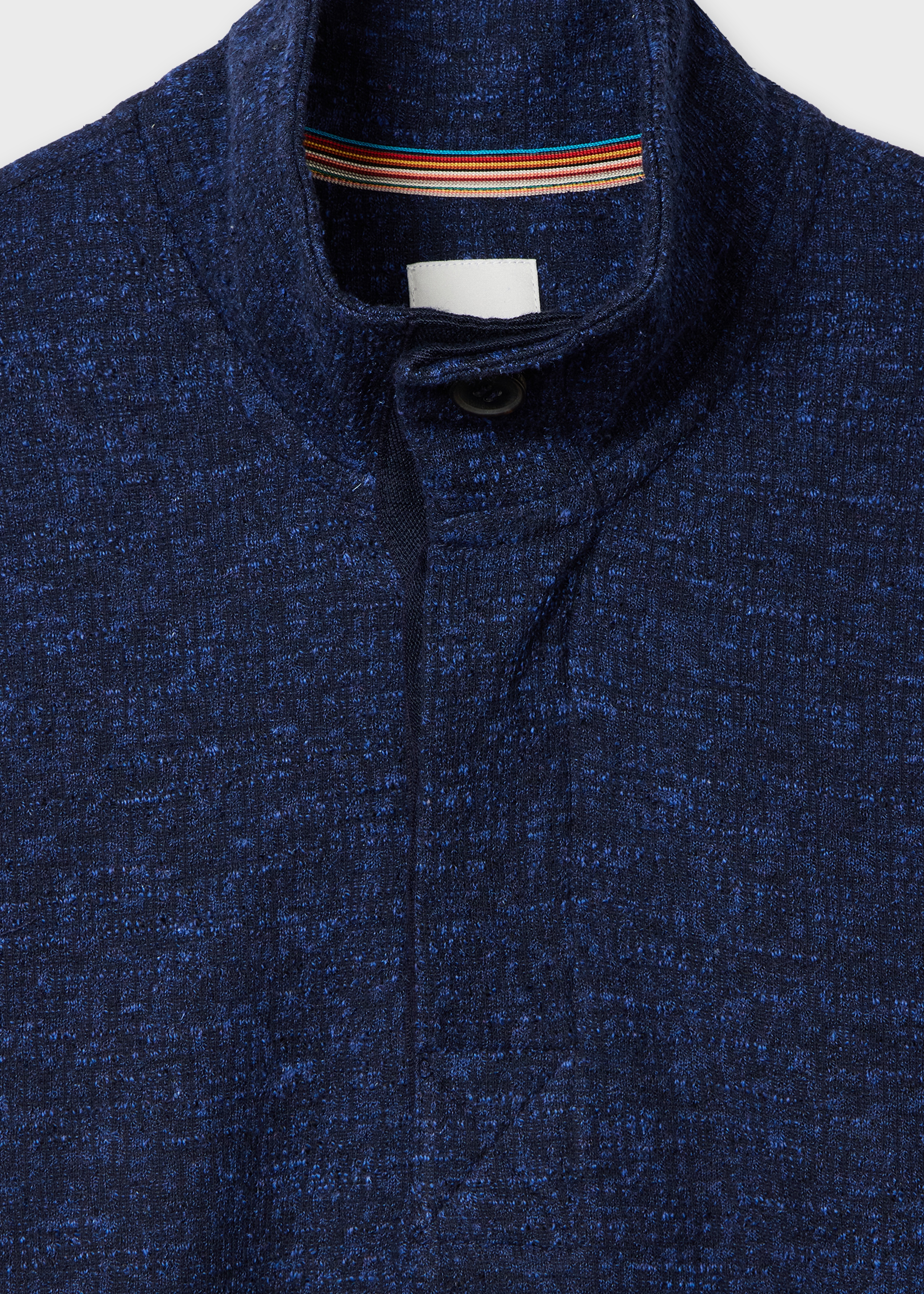 Navy Textured Marl Funnel Neck Sweatshirt - 2