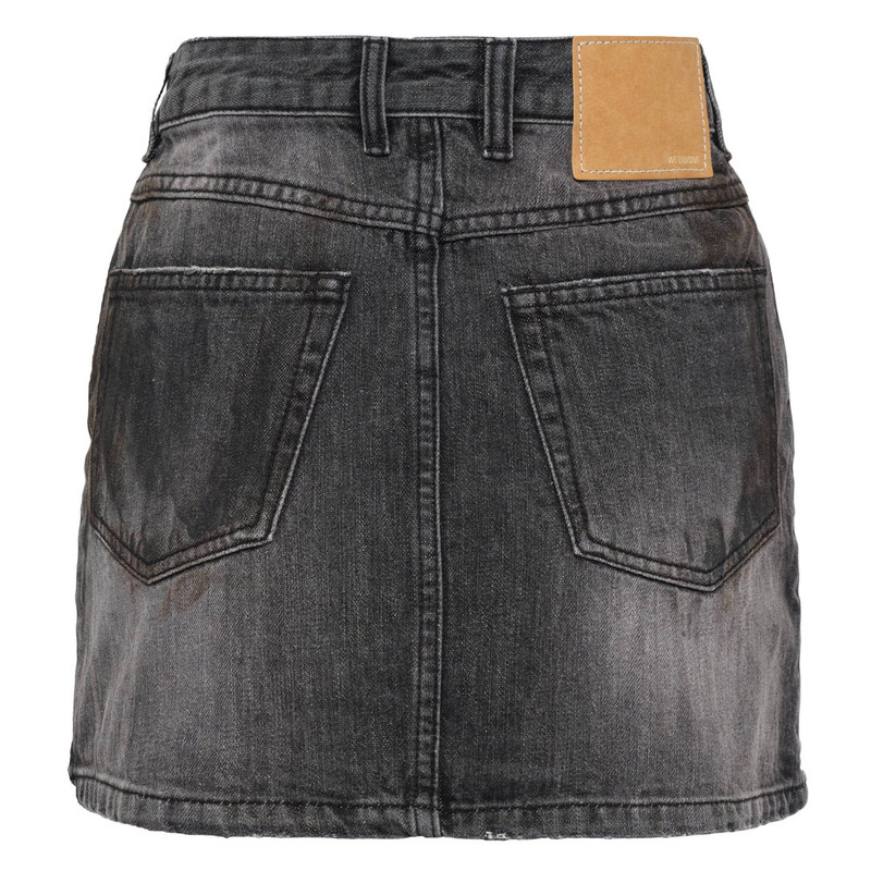 We11done Black Womens Washed Denim Mini outlook