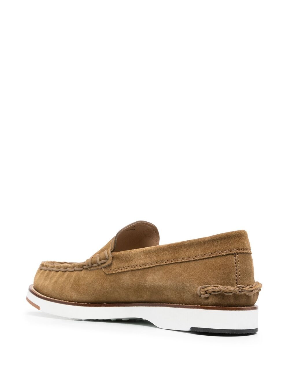 contrasting sole penny loafers - 3