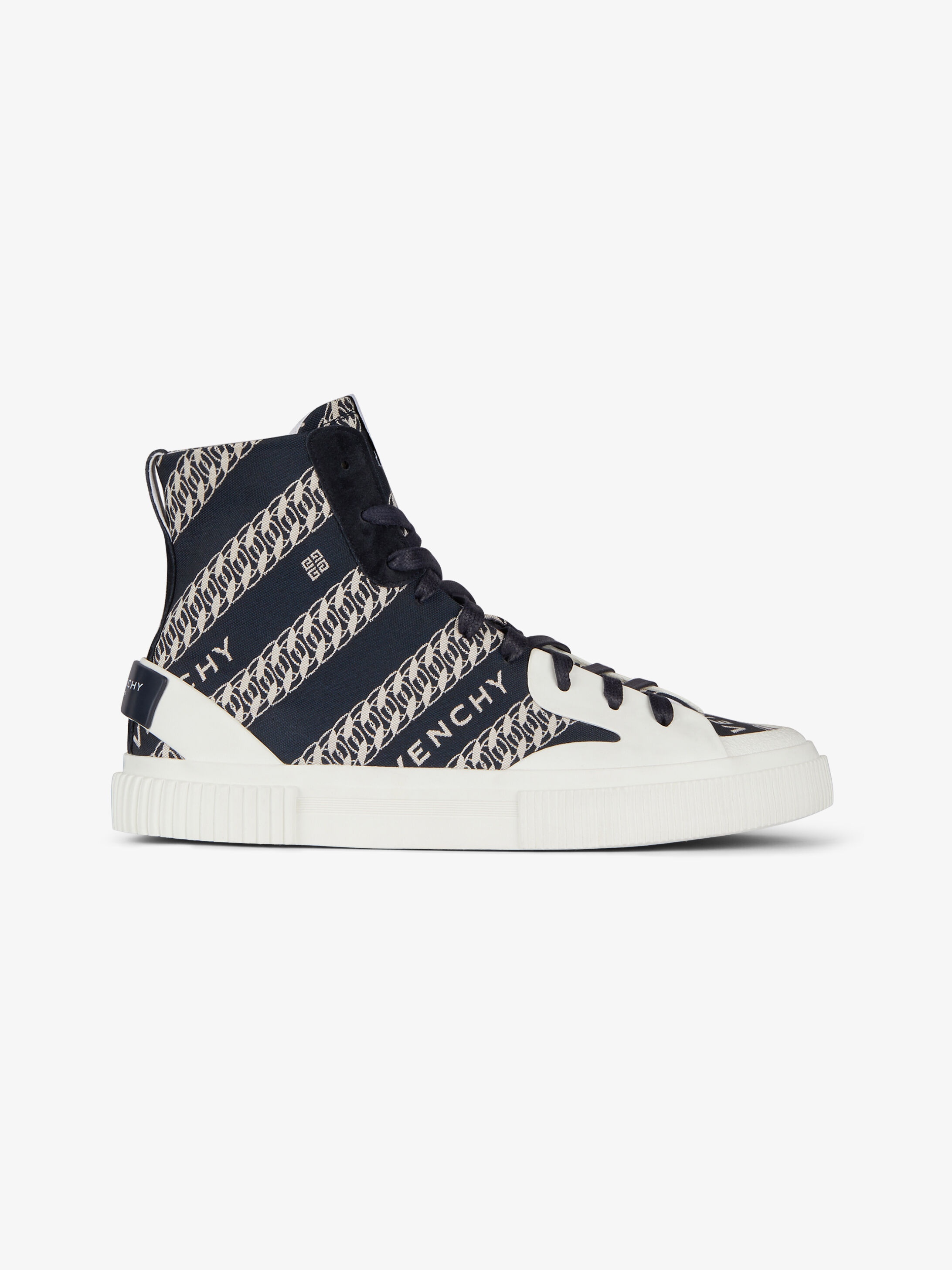 GIVENCHY chain Tennis Light high top sneakers in canvas - 1