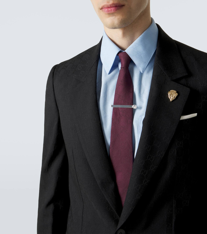 GG cotton and silk jacquard tie 3