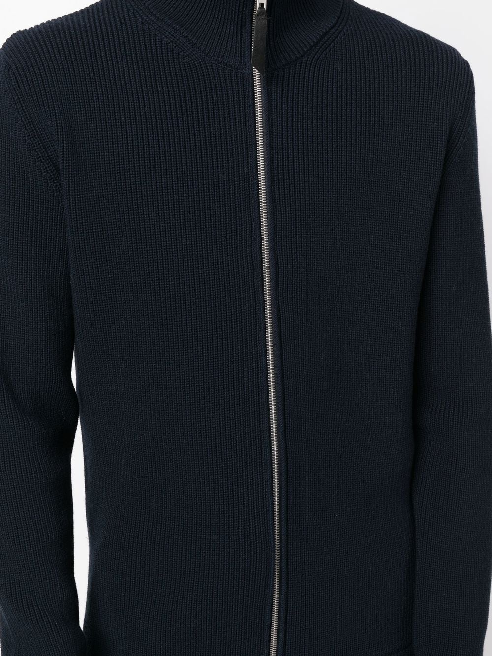 ribbed zip-up cardigan - 5