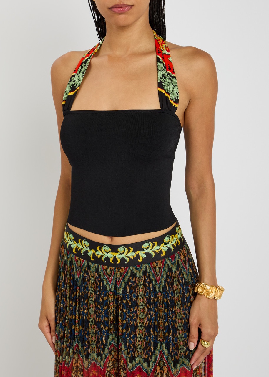 Alice + Olivia Lee Halterneck Woven top - 2
