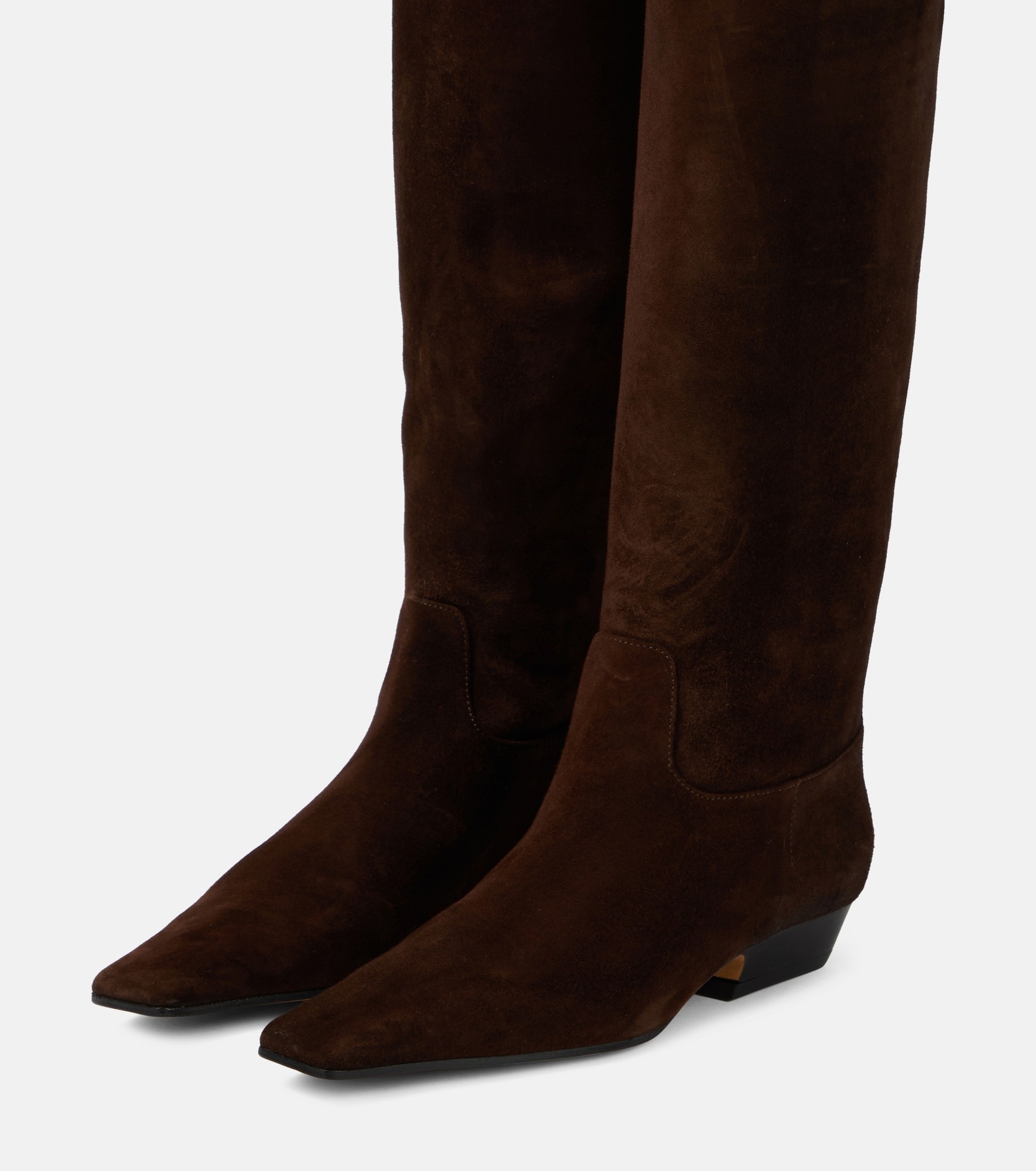 Suede knee-high boots - 4