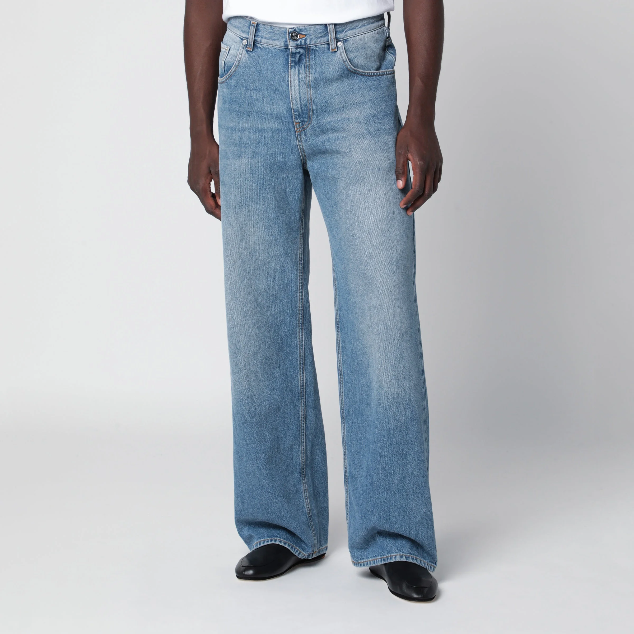 Light blue faded jeans - 1