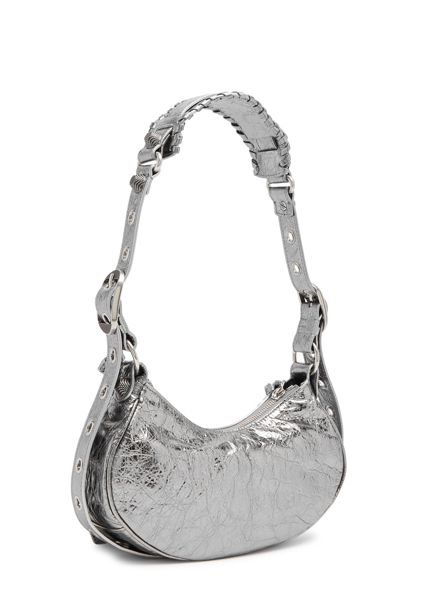 Le Cagole XS metallic leather shoulder bag - 2
