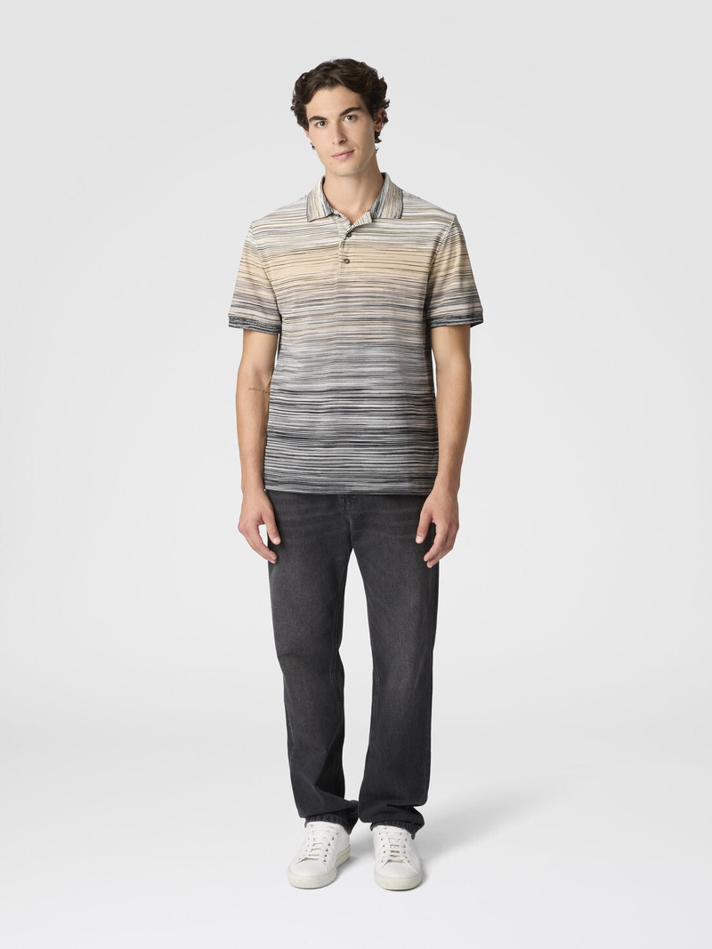 Missoni Short Sleeve Polo with Flame Knit outlook