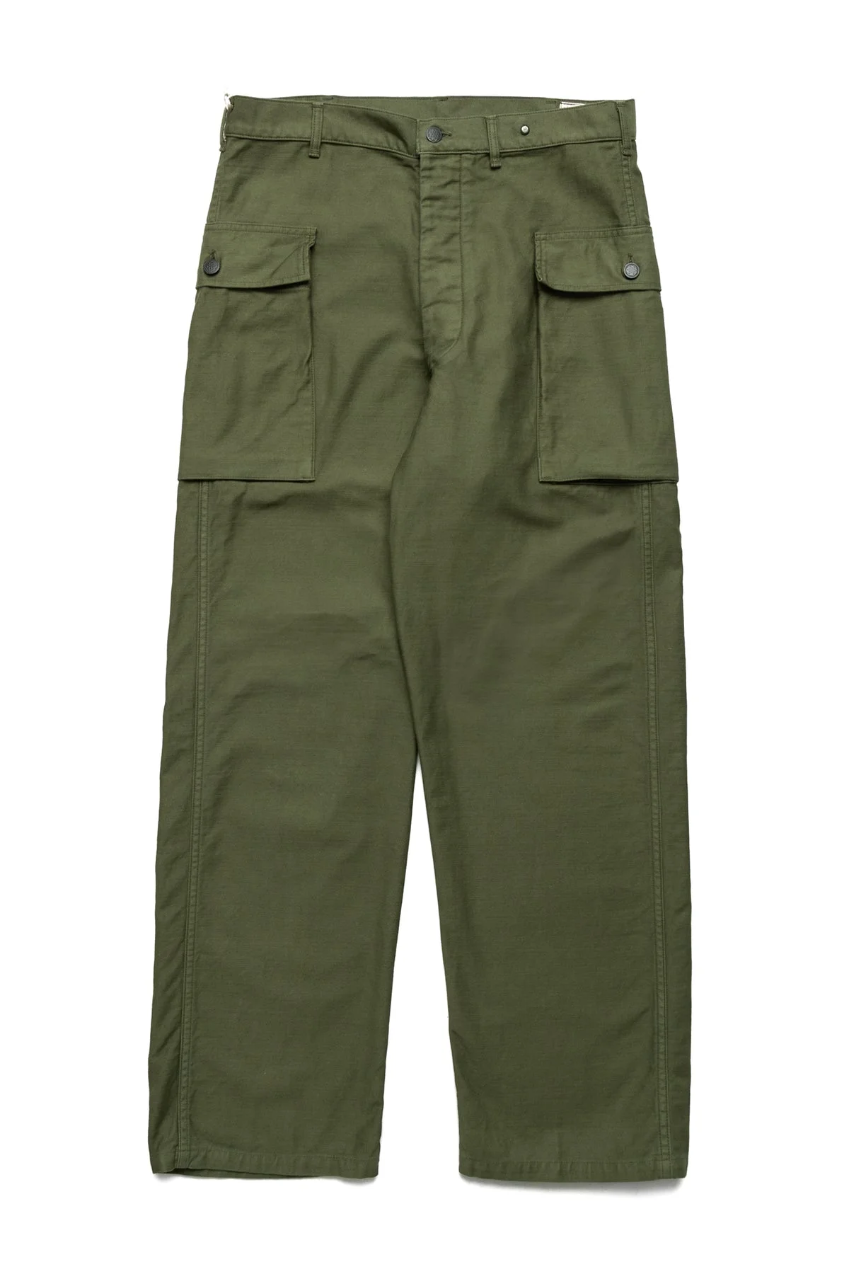 2 Pocket Cargo Pants (Reverse Sateen For Blue in Green) - Army Green - 1