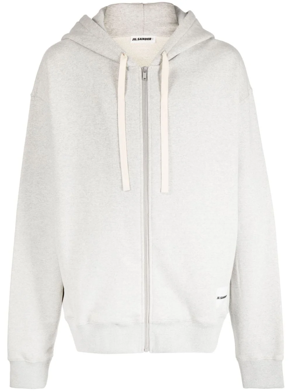 logo-patch cotton cardigan - 1