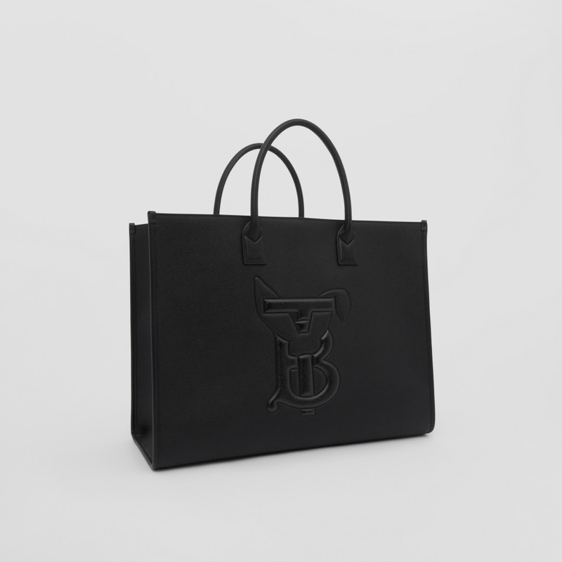 Rabbit Embossed Grainy Leather Tote 5