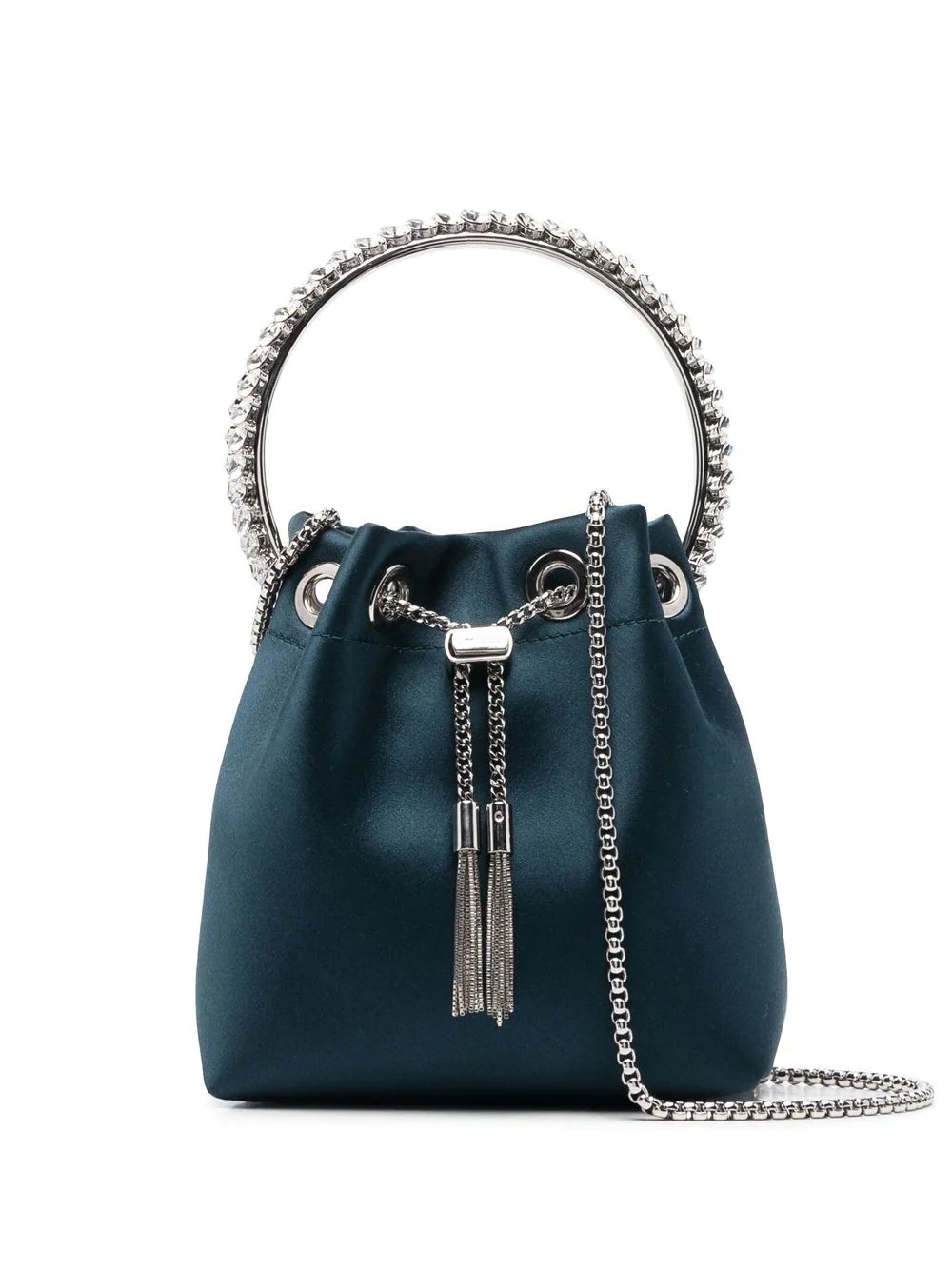 Bon Bon crystal-embellished satin bag - 1