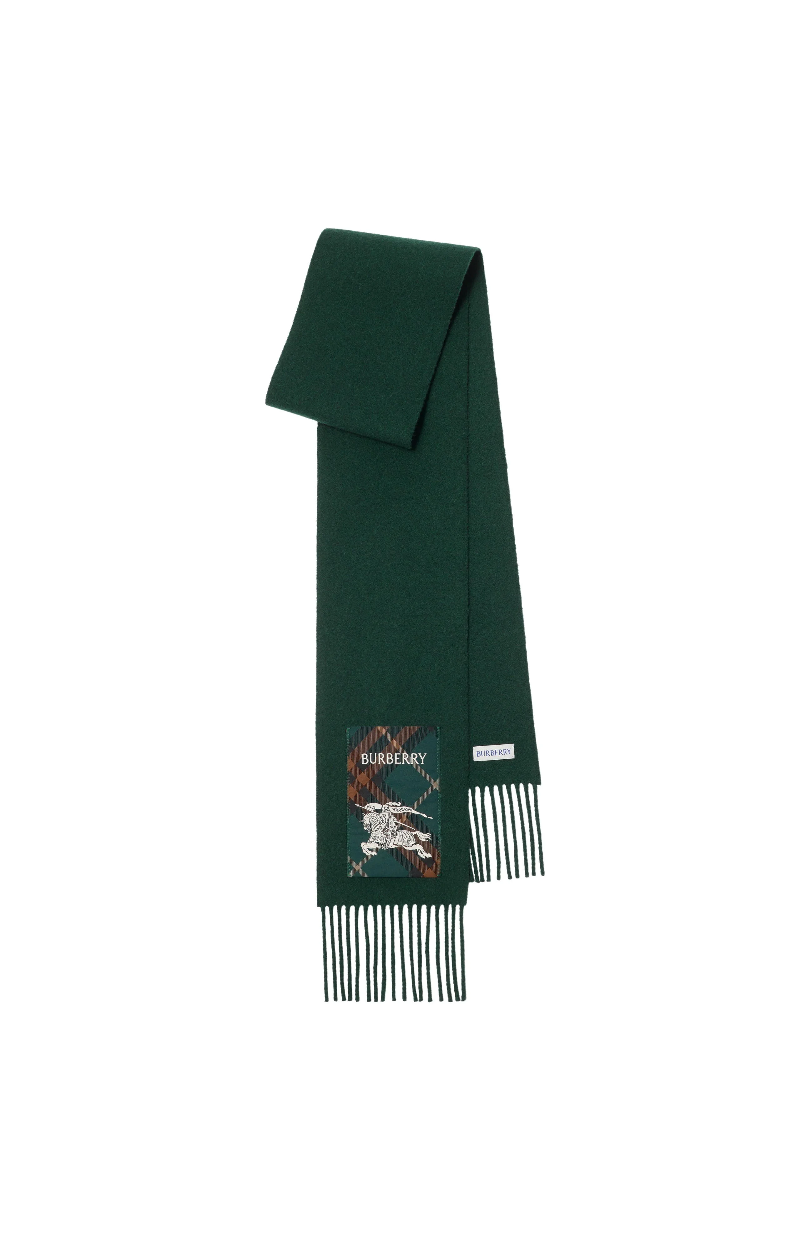 burberry Check Label Cashmere Scarf in Brigade Green at Nordstrom - 1