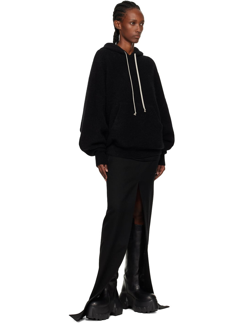 Rick Owens Black Concordians Hun Hoodie outlook