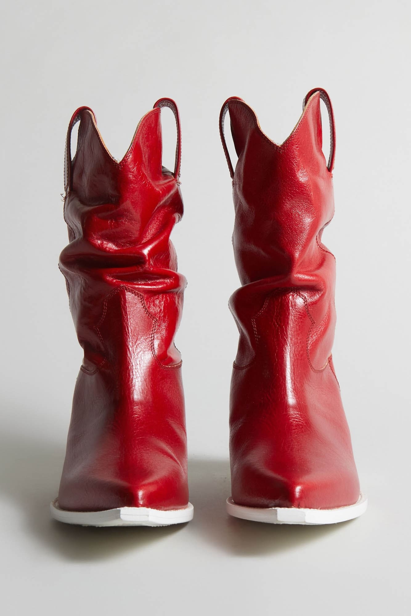 LOW CRUNCH COWBOY BOOT - RED/WHITE - 2