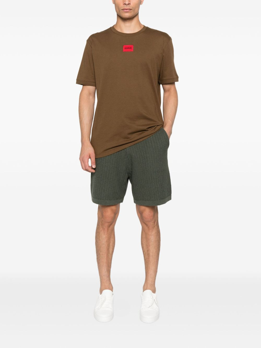 logo-embroidered cotton T-shirt - 2