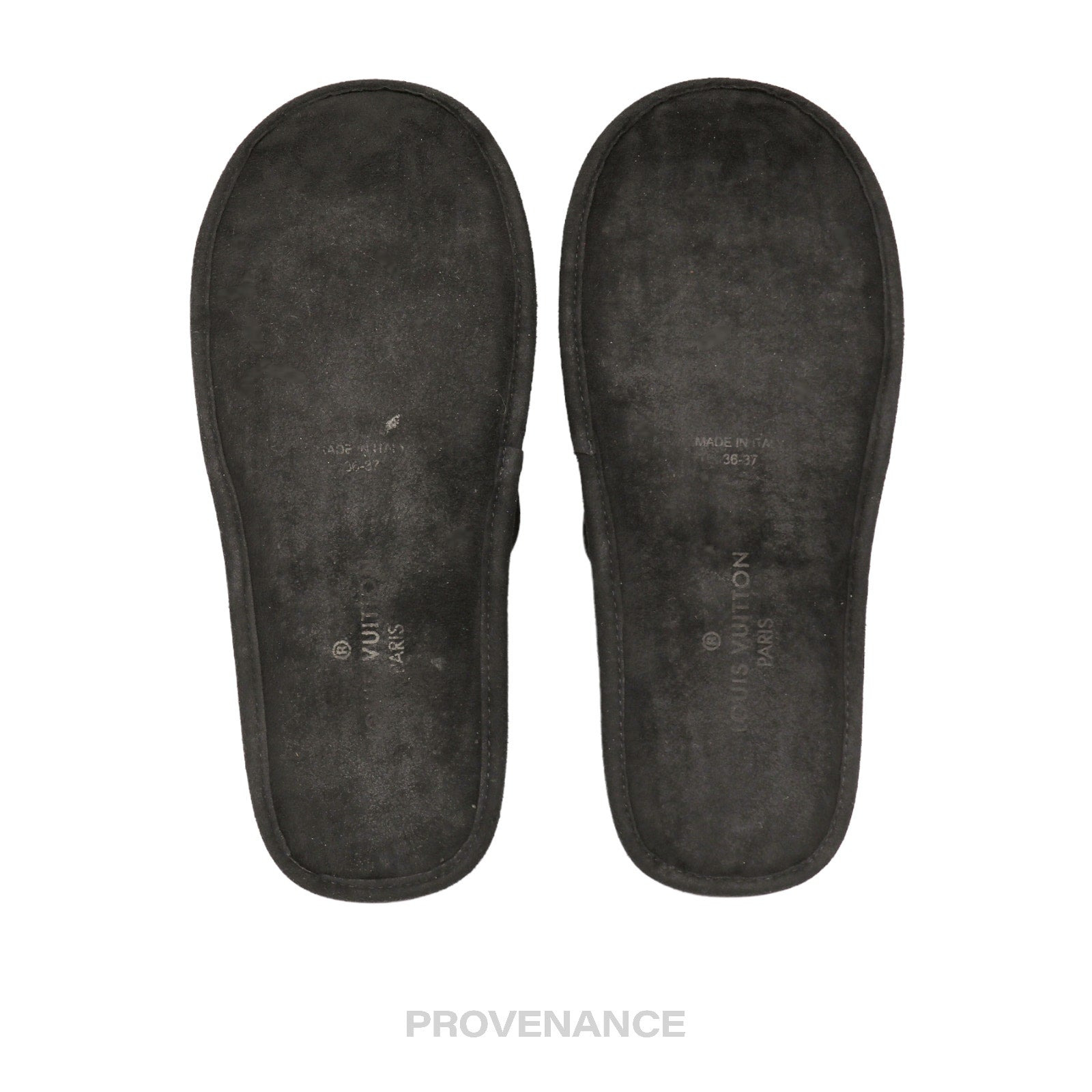 Louis Vuitton Slipper - Script Embroidered Black - 8