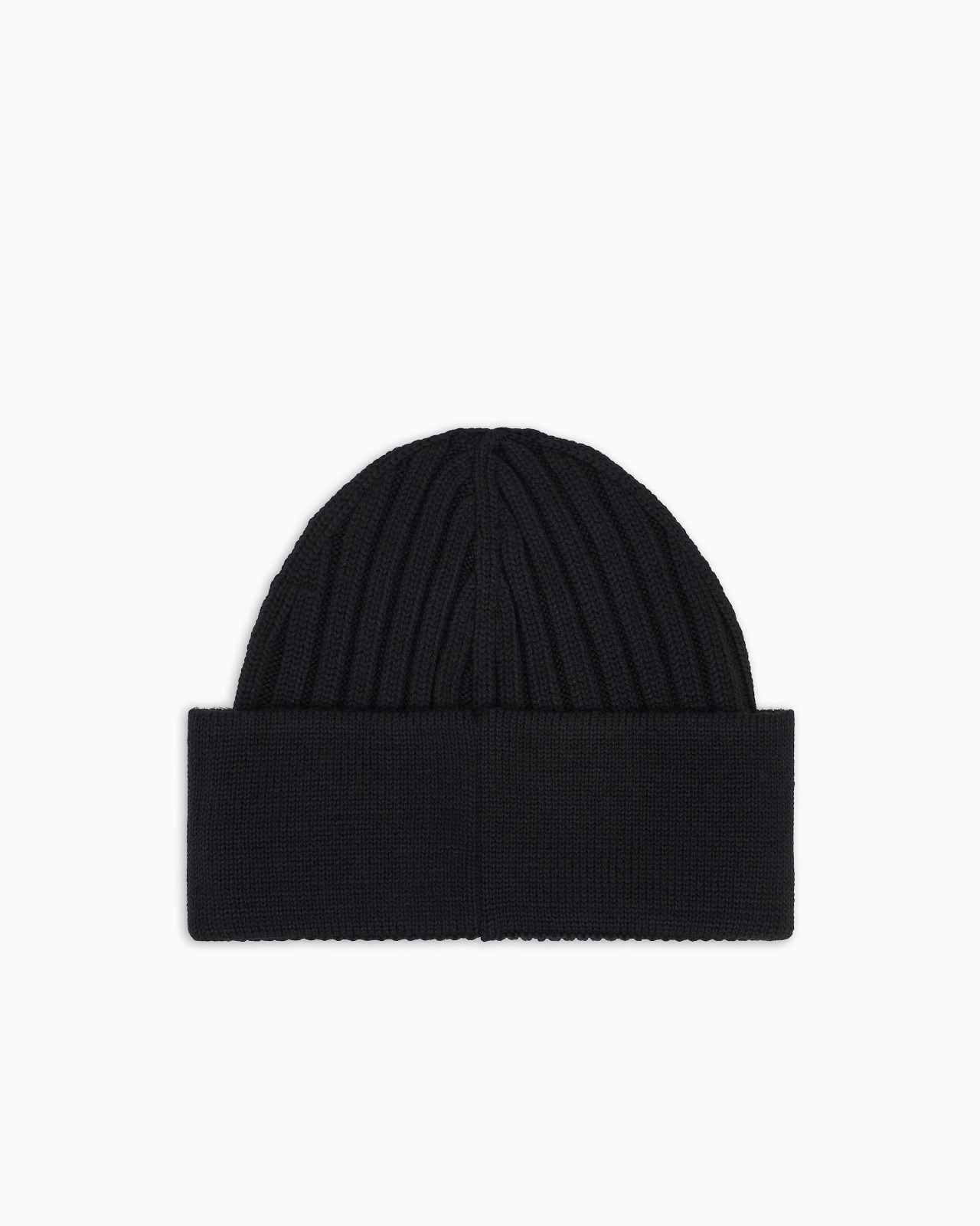 RIBBED WOOL BEANIE WITH EA SIGNATURE EMBROIDERY - 2