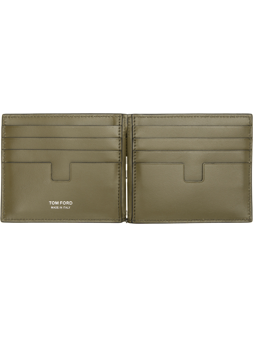 Khaki T line Money Clip Wallet - 3
