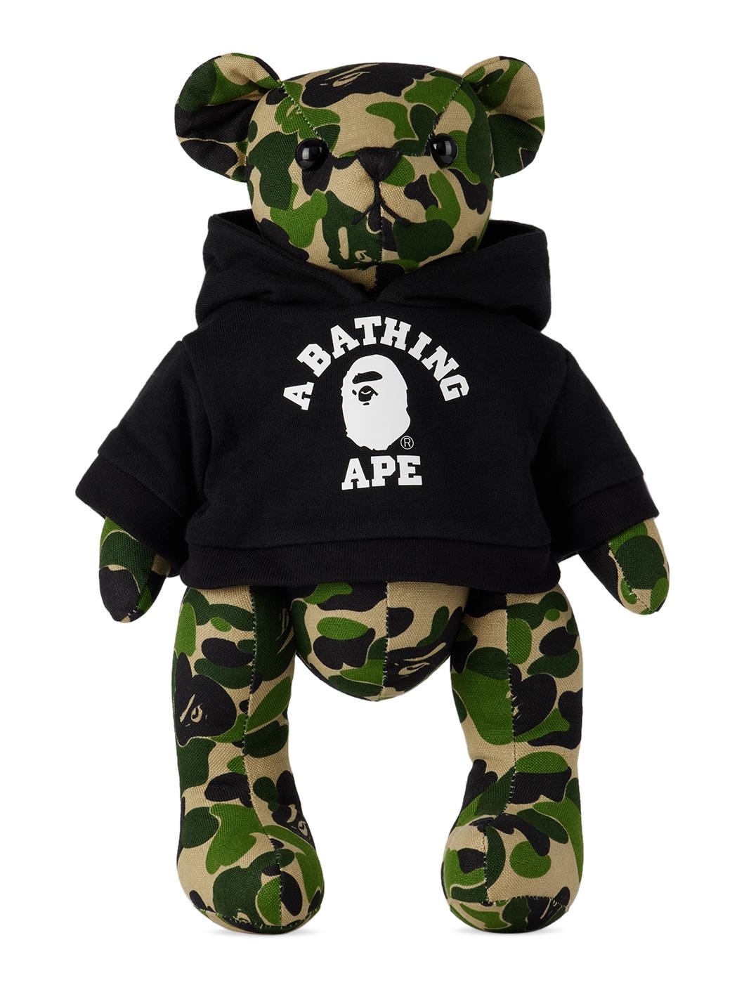 Khaki & Black ABC Camo Bear Plush Toy - 1
