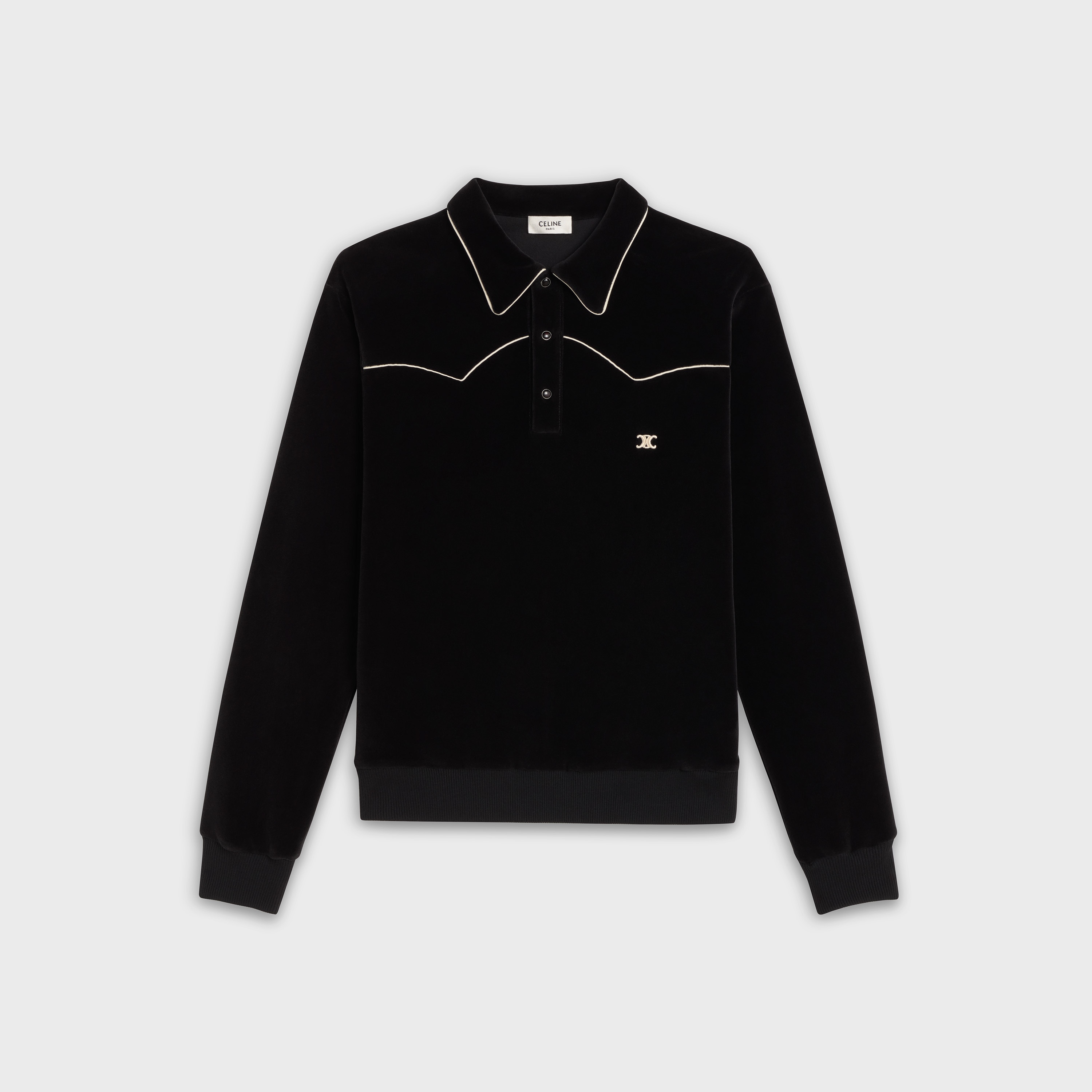 TRIOMPHE JERSEY SWEATSHIRT IN VELVET - 1