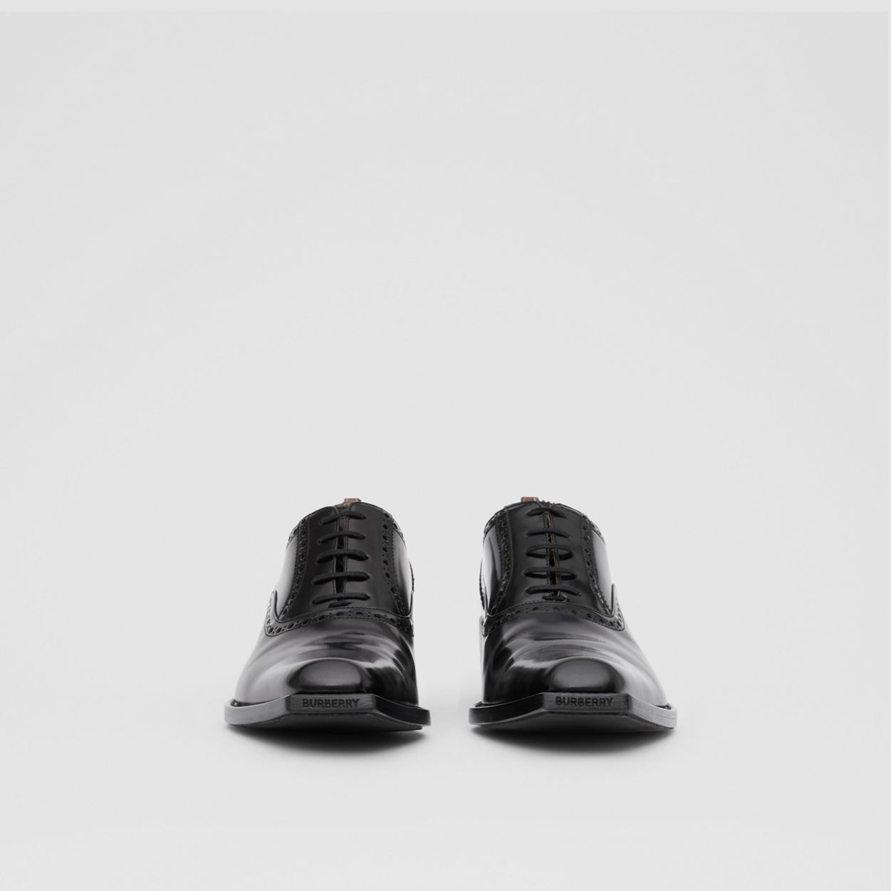 D-ring Detail Leather Heeled Oxford Brogues - 4