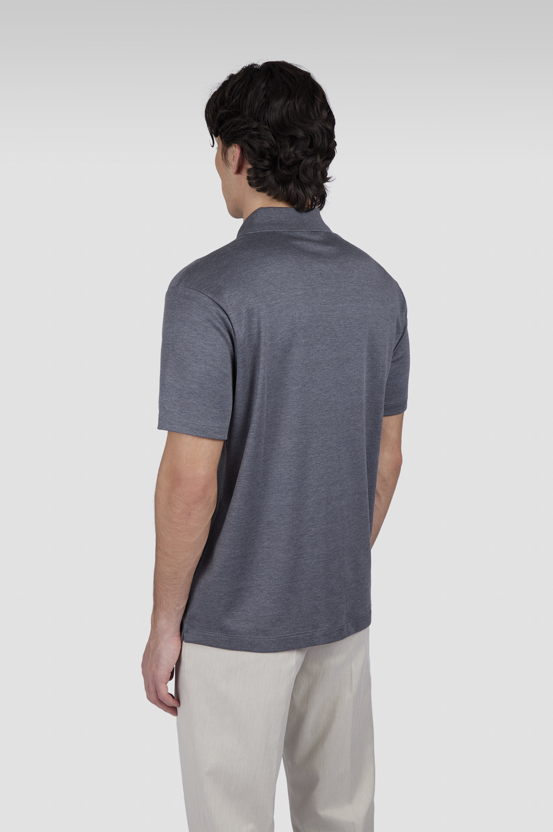 POLO IN COTTON AND SILK - 3