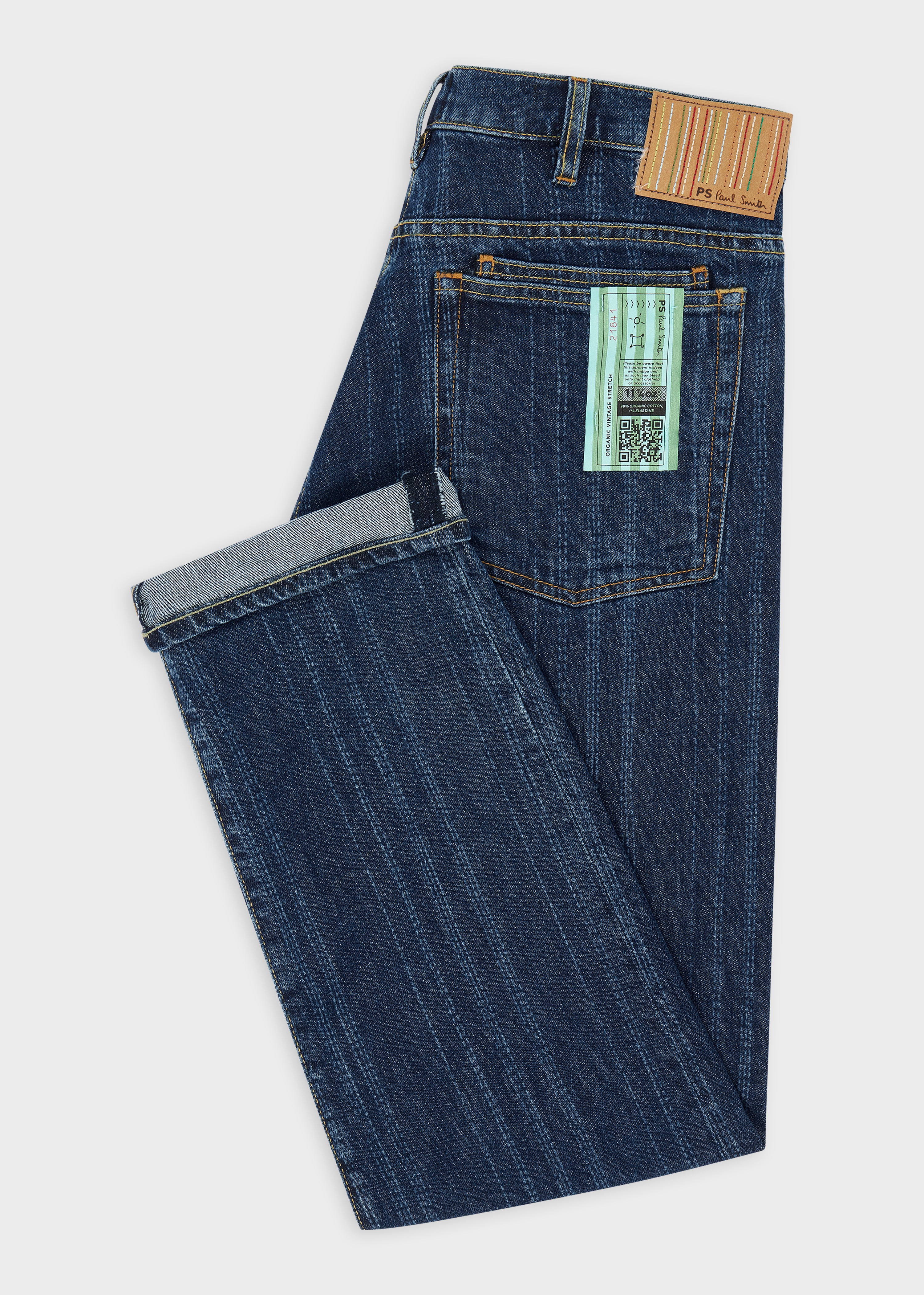Relaxed Tapered-Fit Laser Stripe Jeans - 2