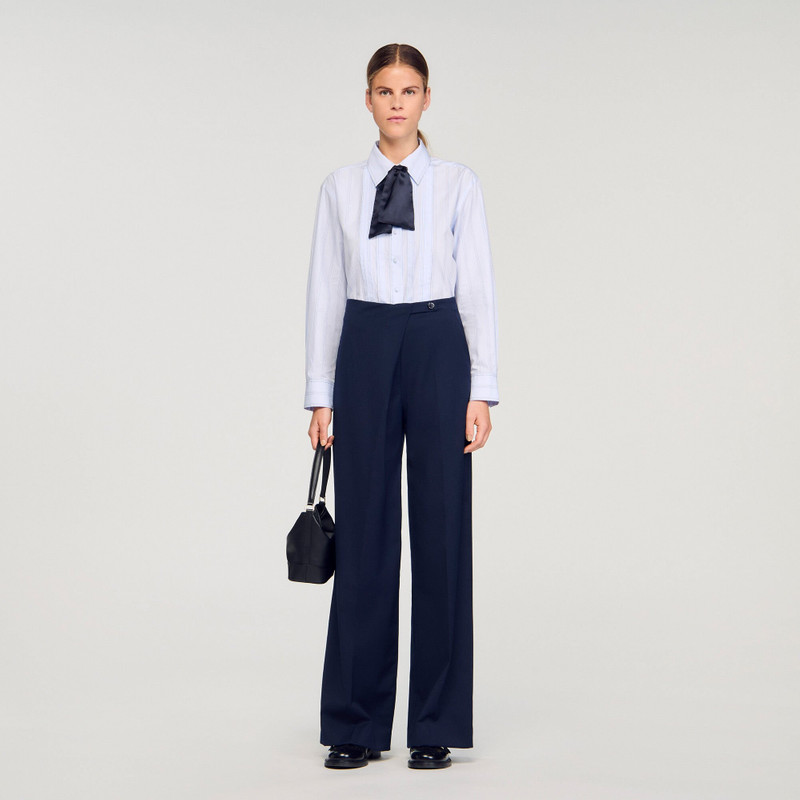 Sandro ASYMMETRIC STRAIGHT-LEG TROUSERS outlook