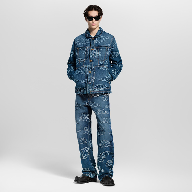 Louis Vuitton Monogram Denim Skate Pants outlook