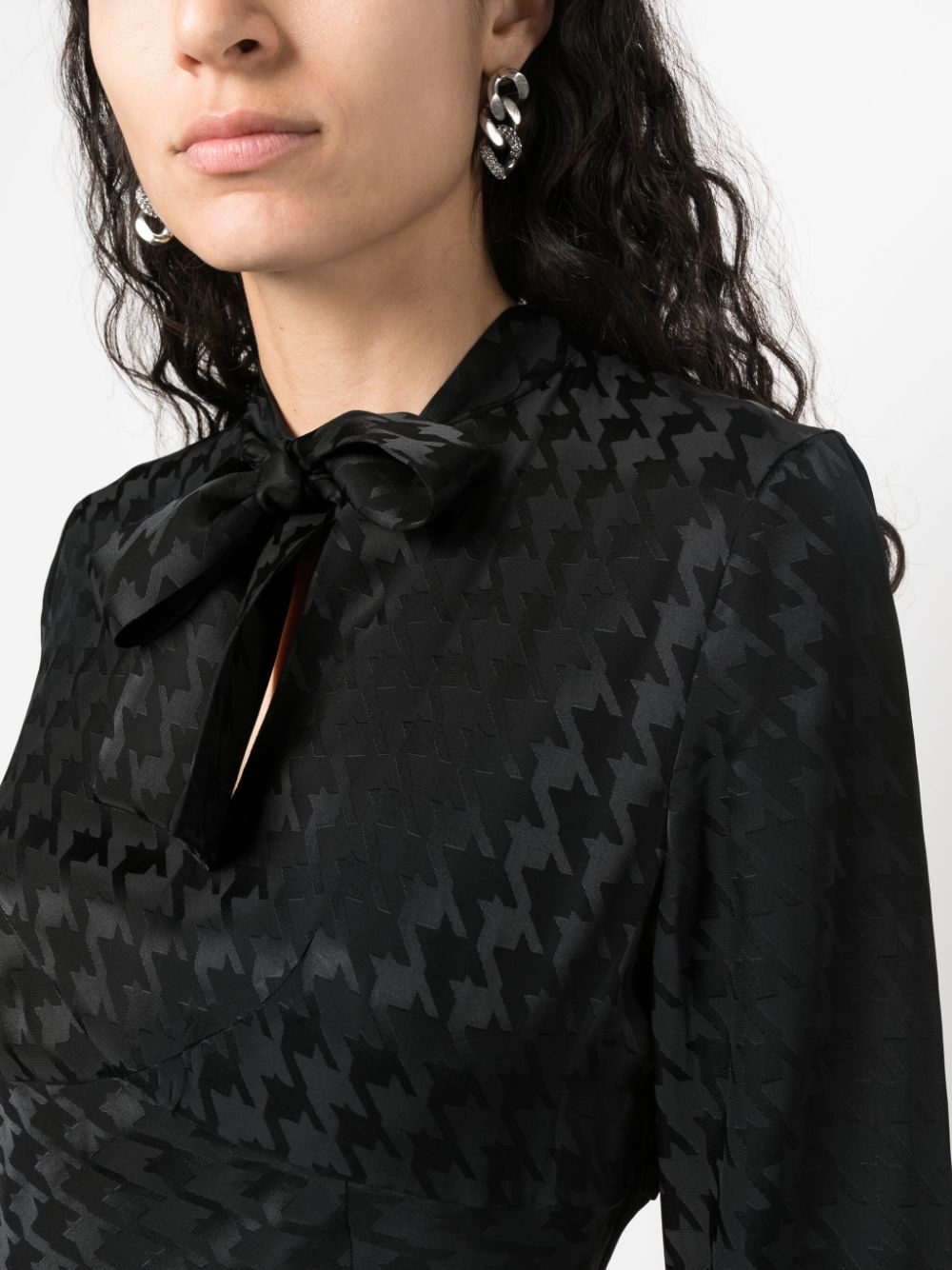 houndstooth-jacquard minidress - 5