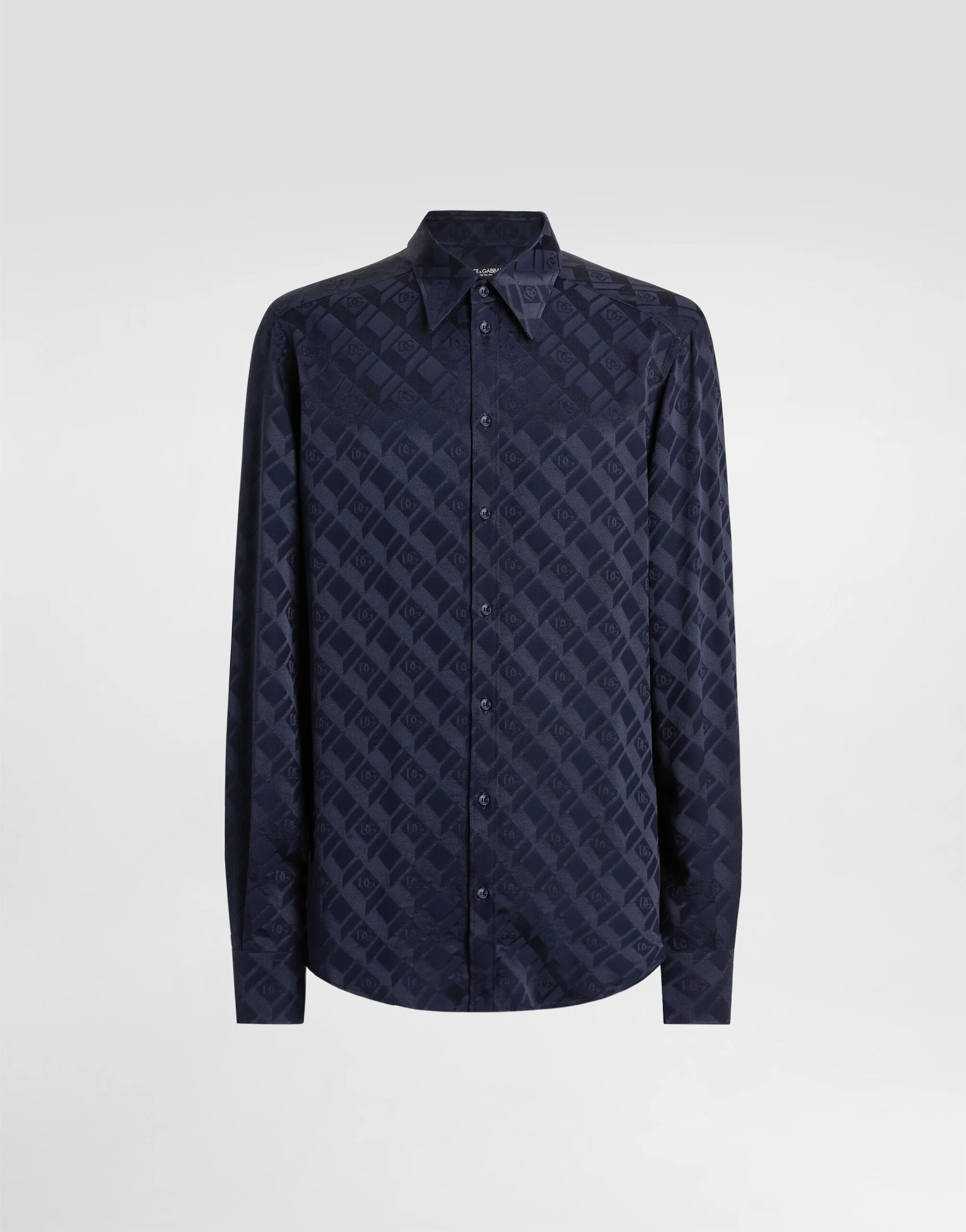 Martini shirt in logo silk jacquard - 1