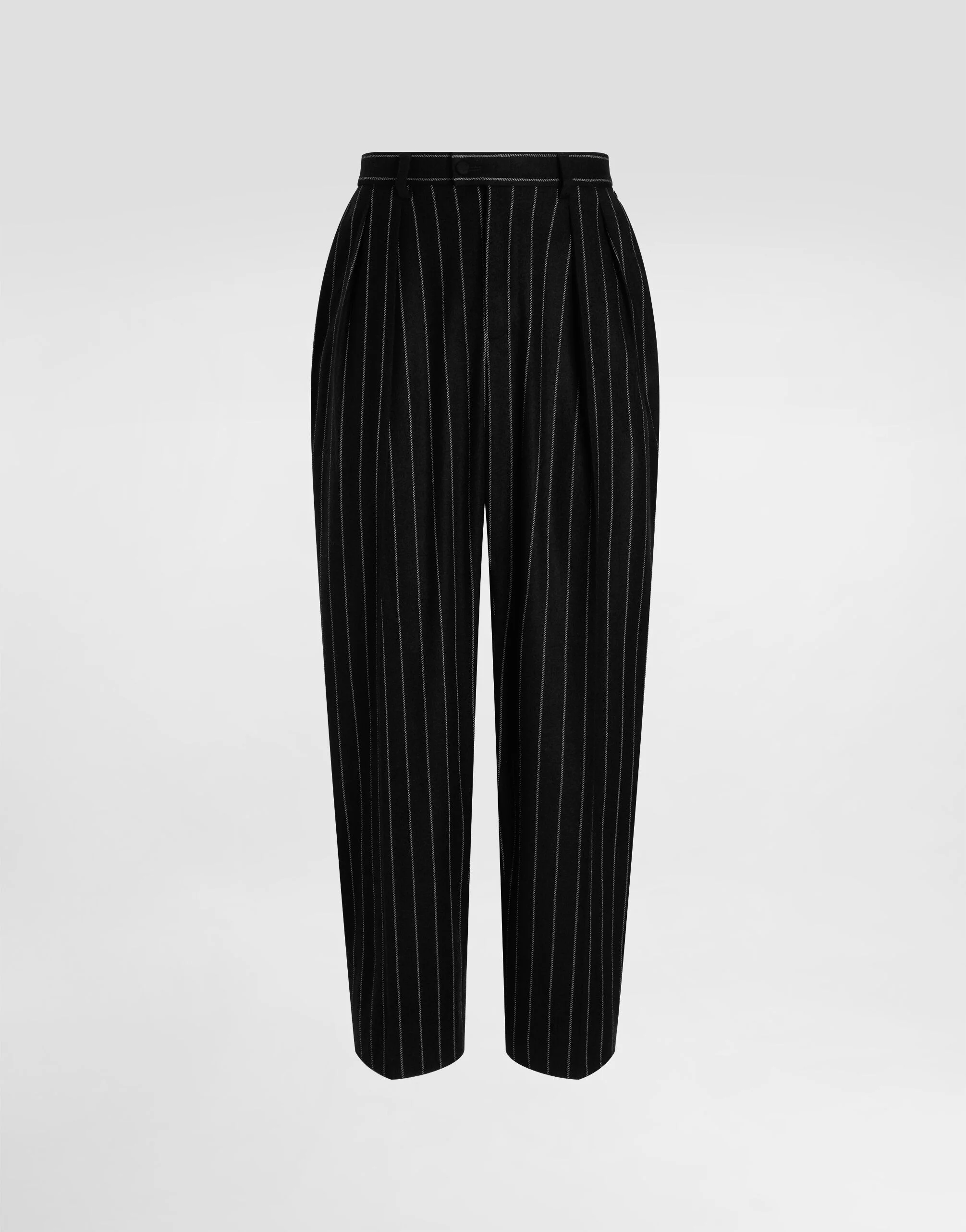 Stripedwool blend trousers - 1