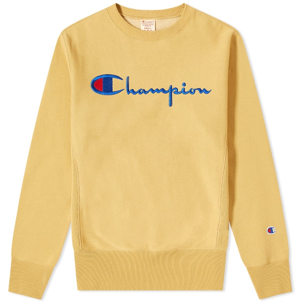 Champion Reverse Weave Script Logo Crew Sweat - 1