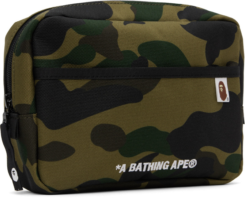 A BATHING APE® Khaki 1st Camo Cordura Multi Pouch outlook