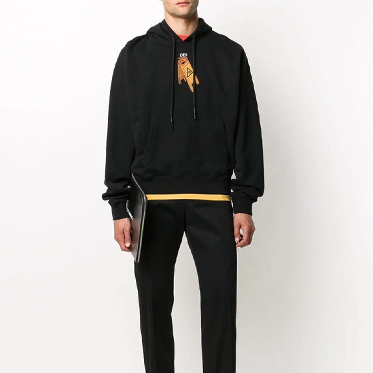 Men's Off-White Cotton Arrow Printing Black OMBB037F20FLE0011010 - 3