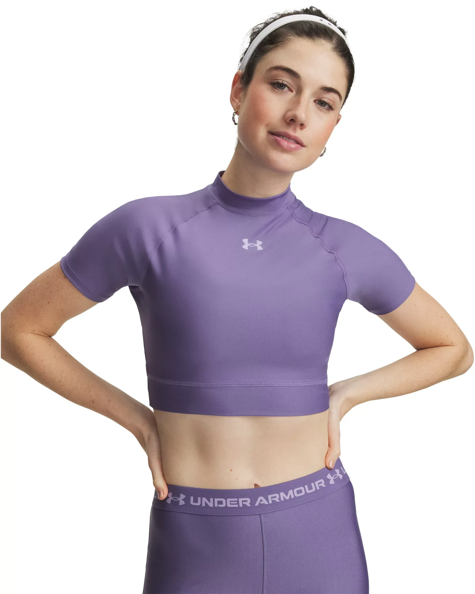 Under Armour Women's HeatGear Crop Mock - 1
