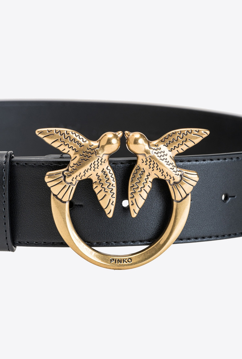 PINKO LOVE BIRDS LEATHER BELT outlook