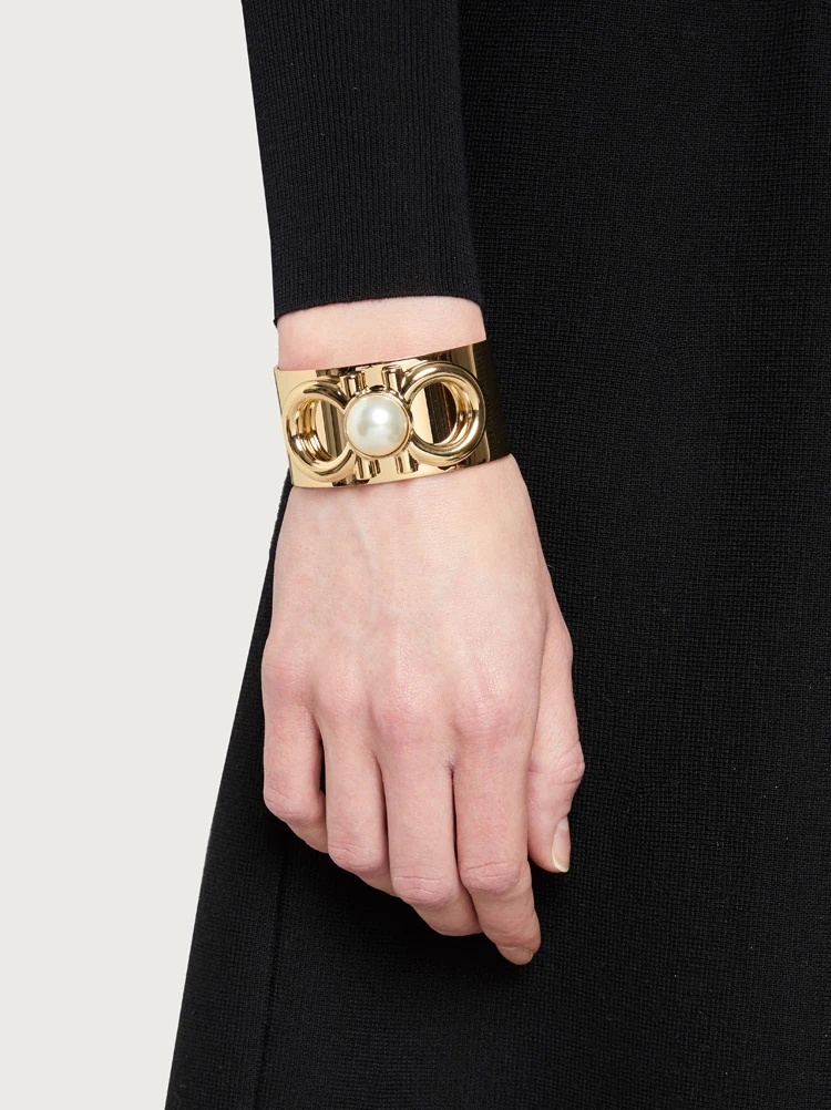 GANCINI BANGLE WITH PEARLS - 2