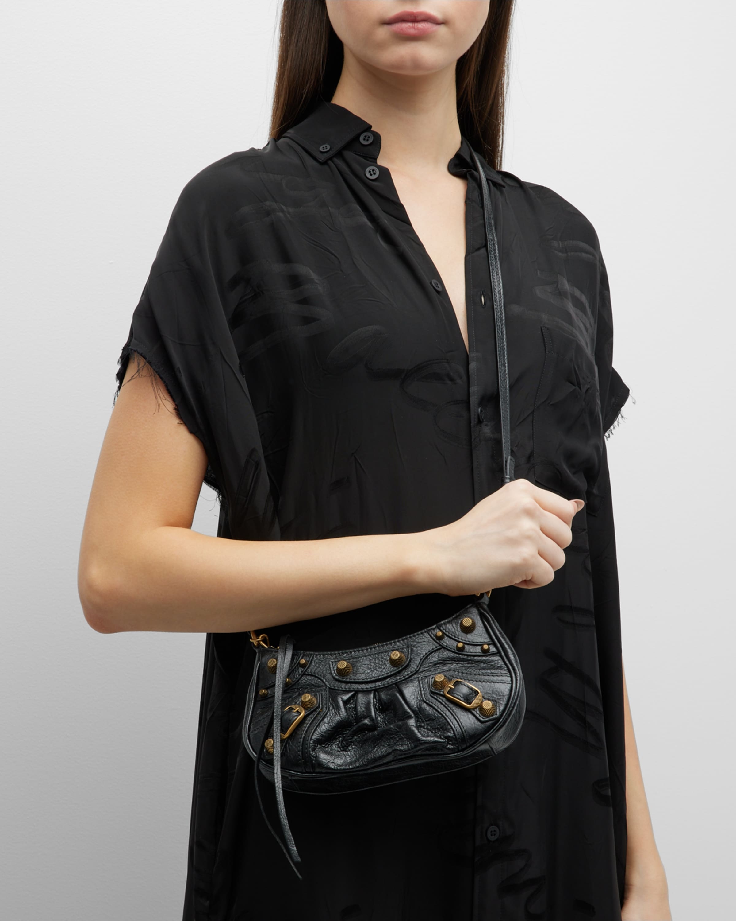 Le Cagole Mini Leather Shoulder Bag - 5