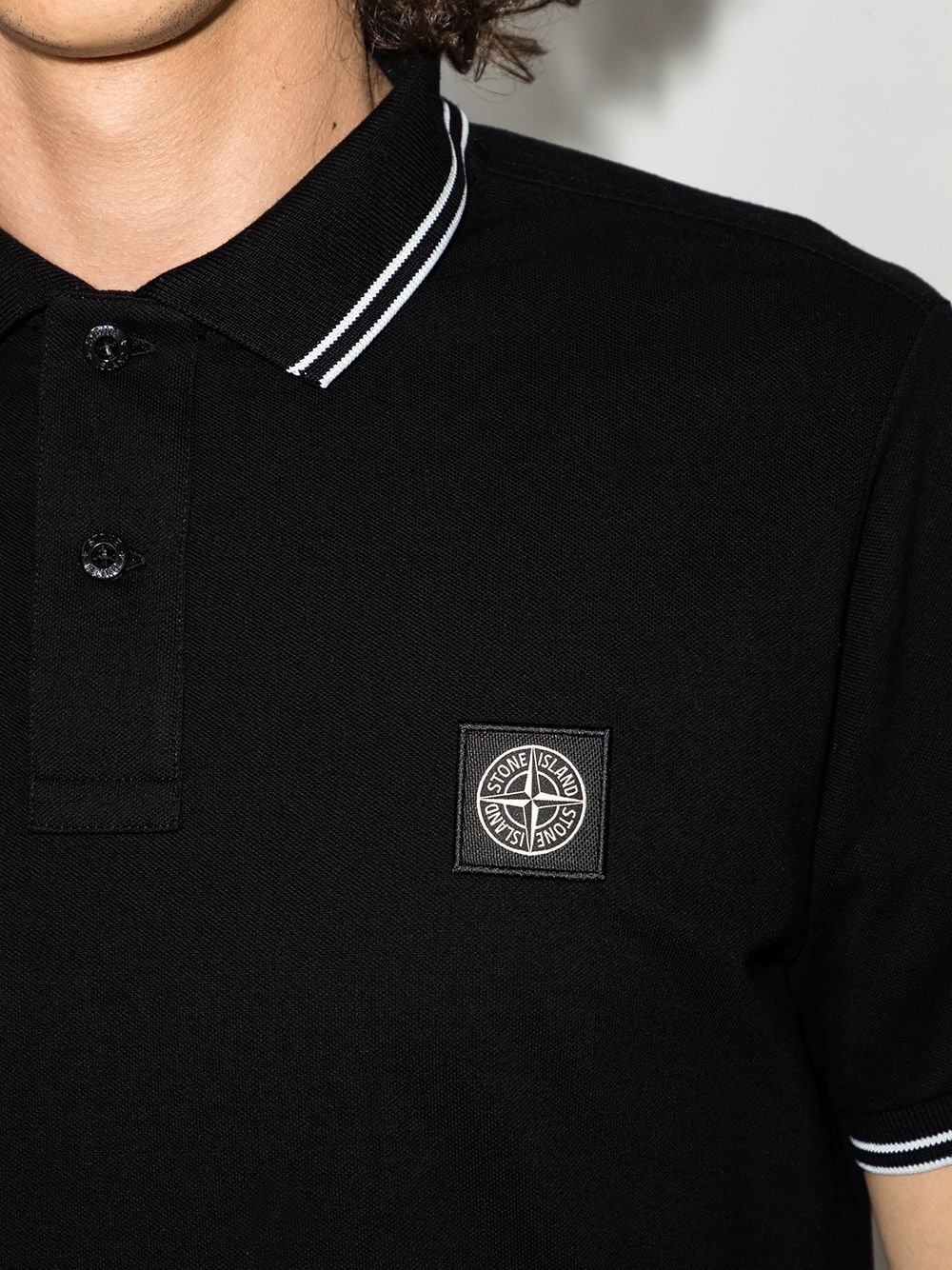 logo-patch polo shirt - 4