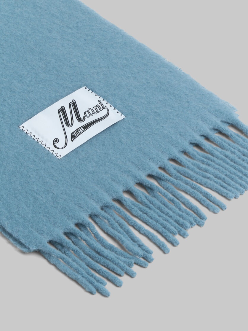 BRIGHT BLUE ALPACA SCARF - 4