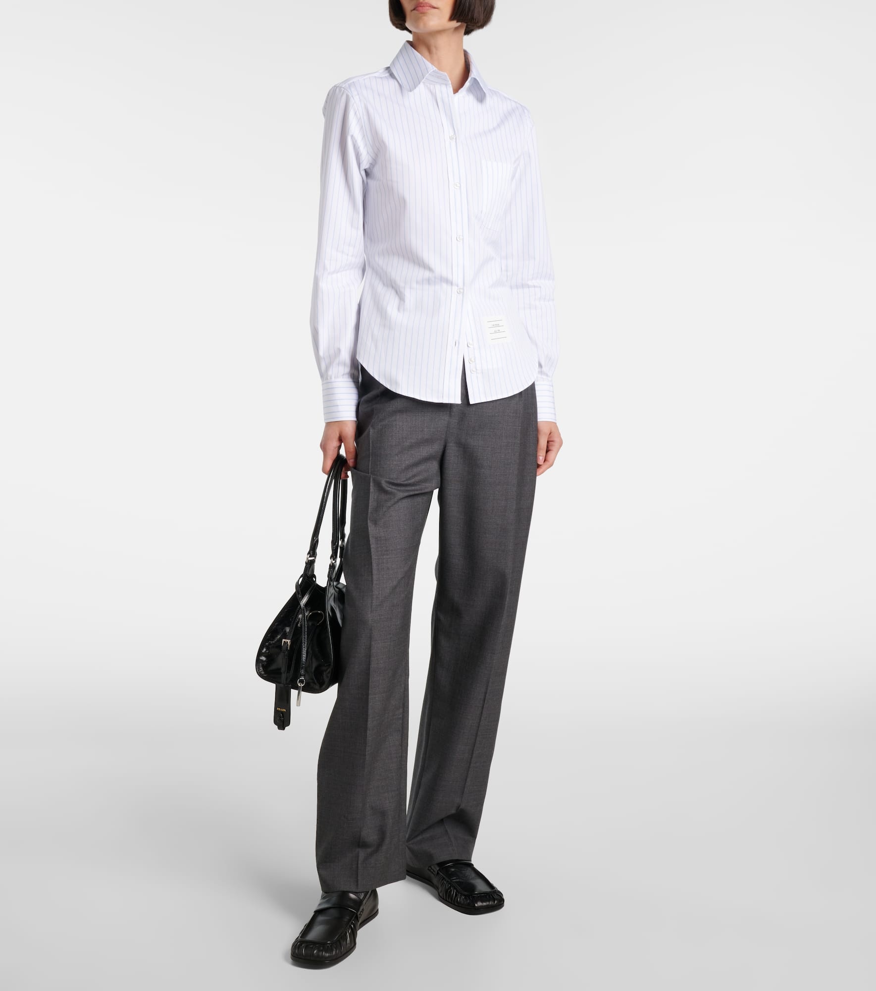 Pinstripe cotton poplin shirt - 2